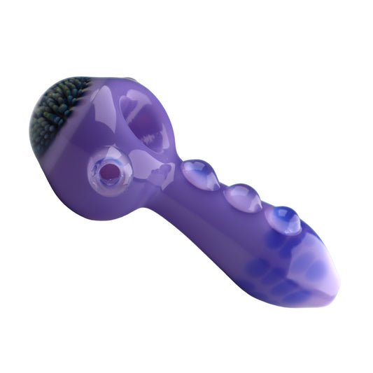 Purple  Flower Glass Handpipe
