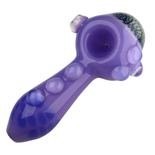 Purple  Flower Glass Handpipe