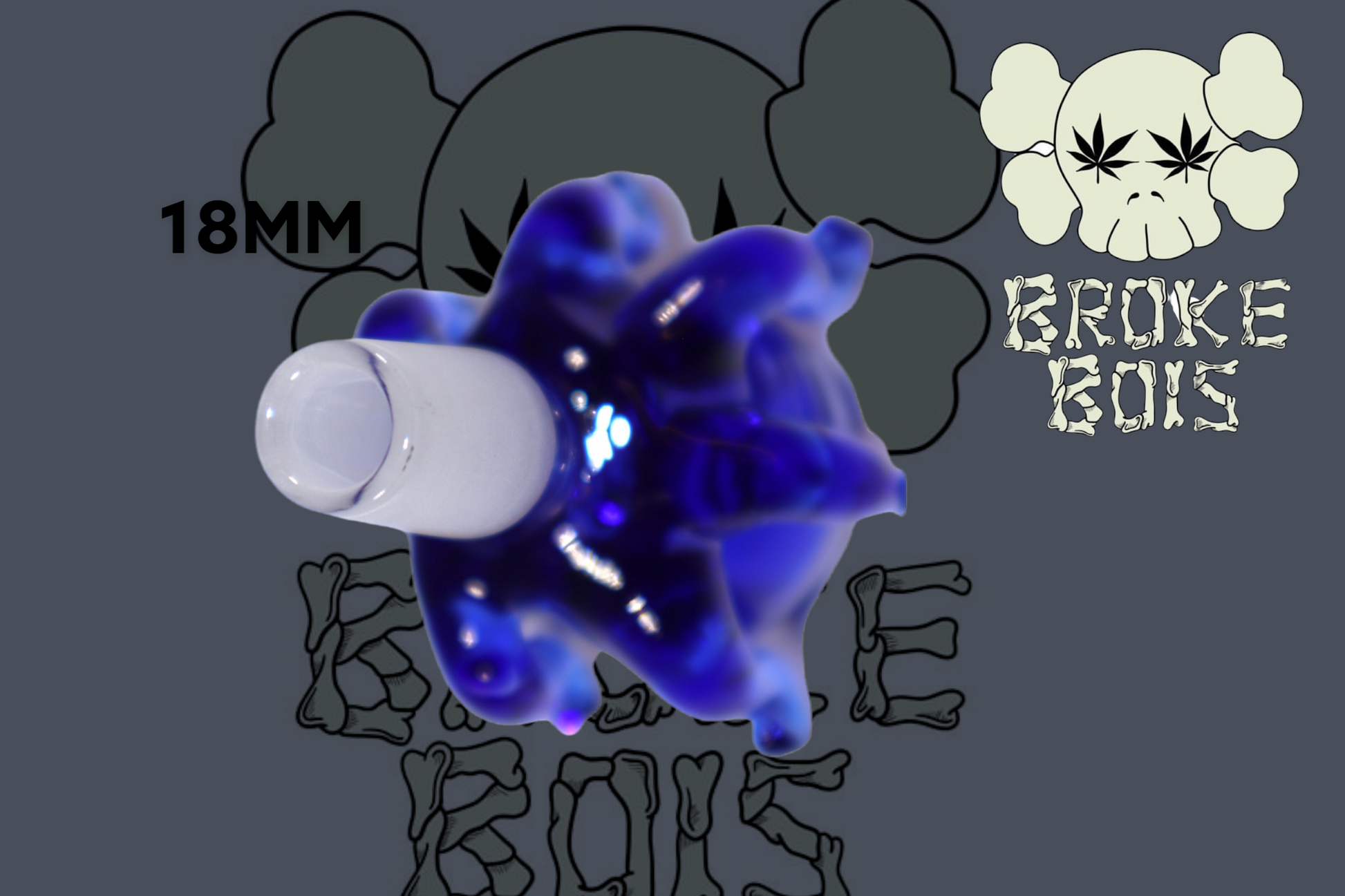 14MM Blue Octopus Bong Bowl - 18MM Insert