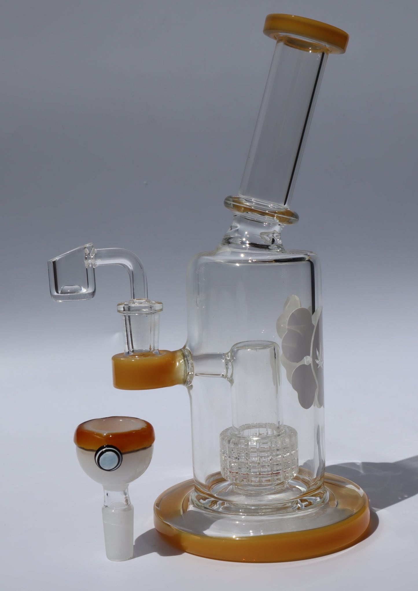 Hazy Glass Bubbler with 14MM Pokemon Bowl
