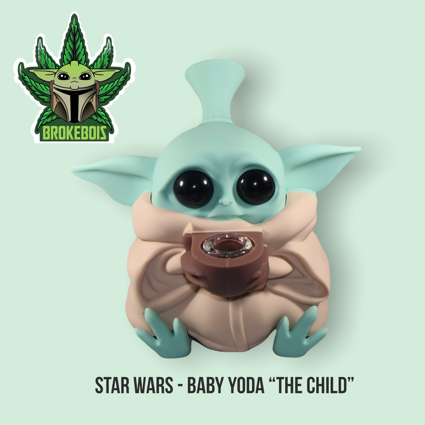 Star Wars Baby Yoda Silicone Water Pipe - Grogu " The Child"
