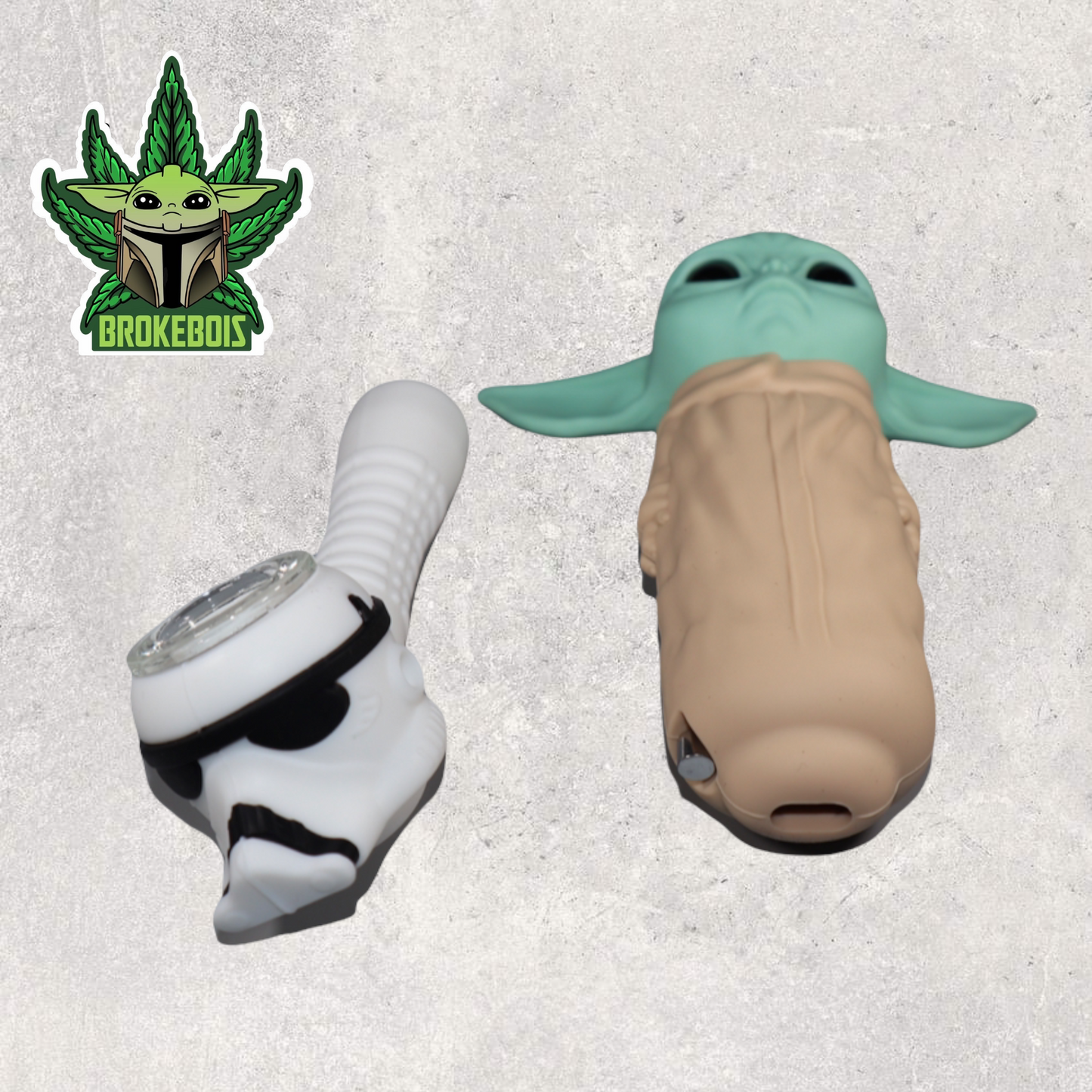 Star Wars Storm Trooper & Baby Yoda Silicone Pipe Combo Pack