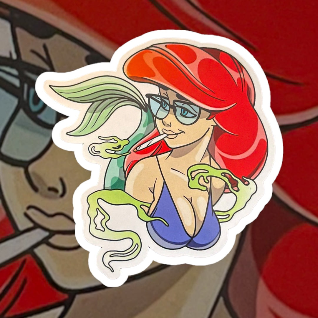 4x4 Little Smokemaid - Ariel Sticker