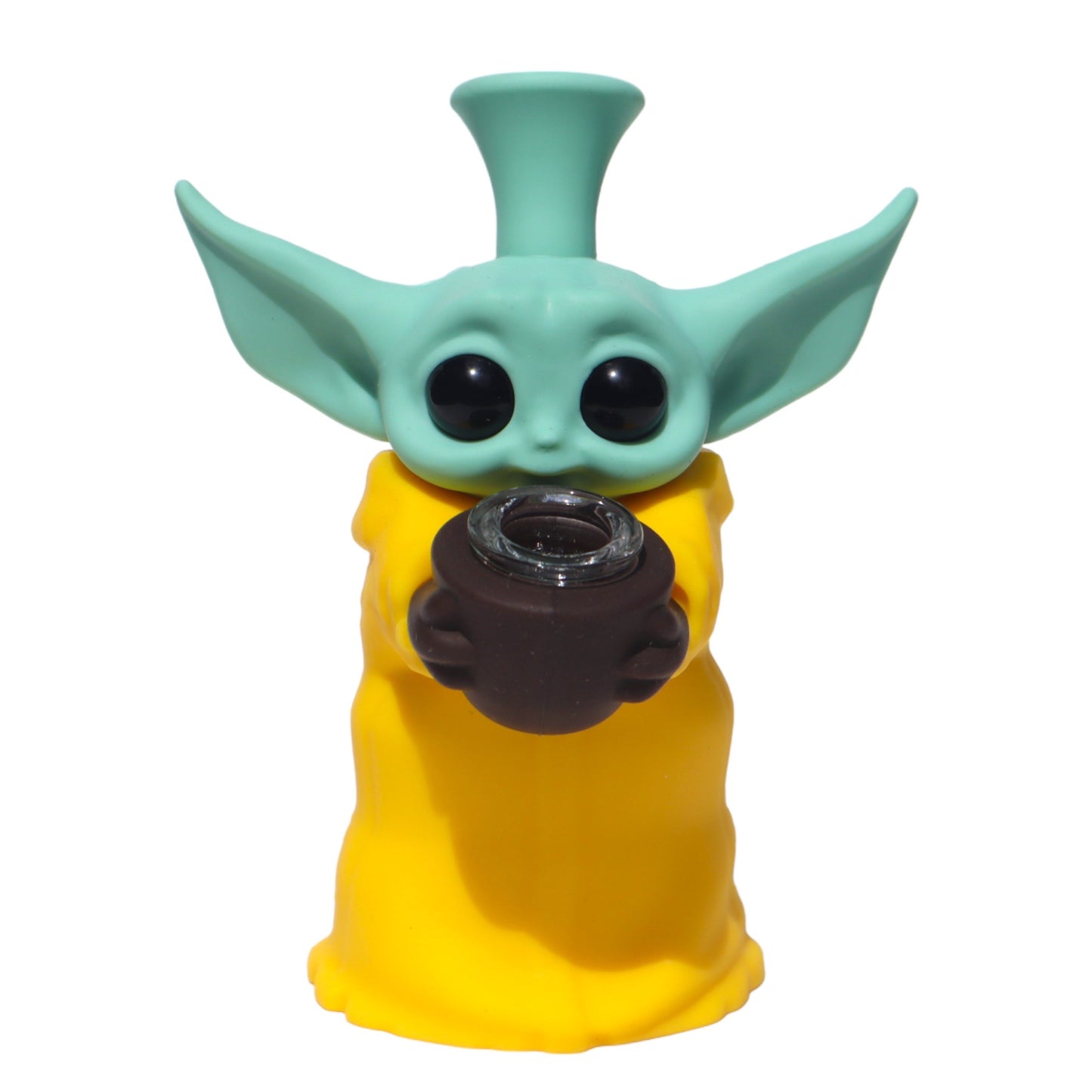 Star Wars Rebel Yoda Silicone Water Bong Pipe - Rebel Grogu " The Rebel" - Yellow