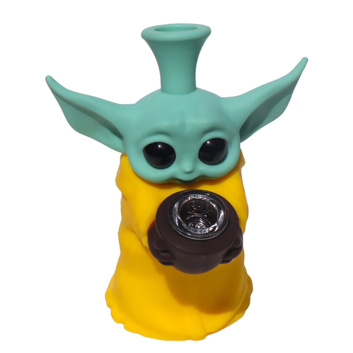 Star Wars Rebel Yoda Silicone Water Bong Pipe - Rebel Grogu " The Rebel" - Yellow