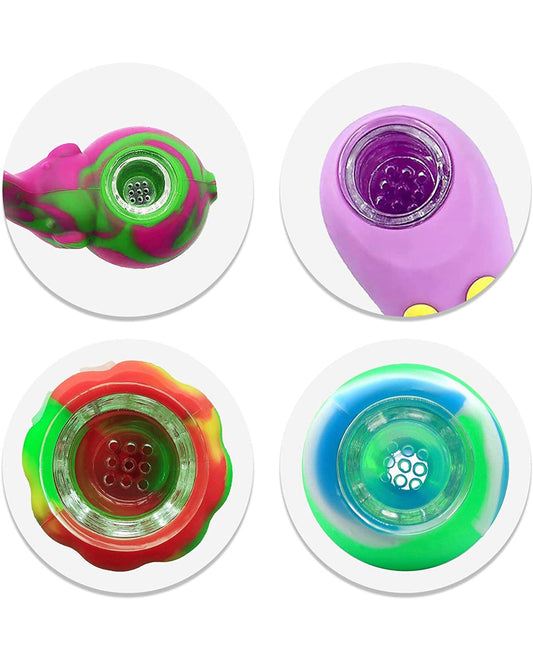 Replacement Glass Bowl for Silicone Pipes - 4 Pack